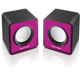 Caixa de Som Multilaser 2.0 Mini 3W RMS Rosa - SP198