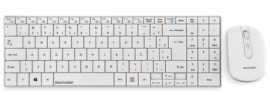 Teclado E Mouse Sem Fio Branco Usb - TC203