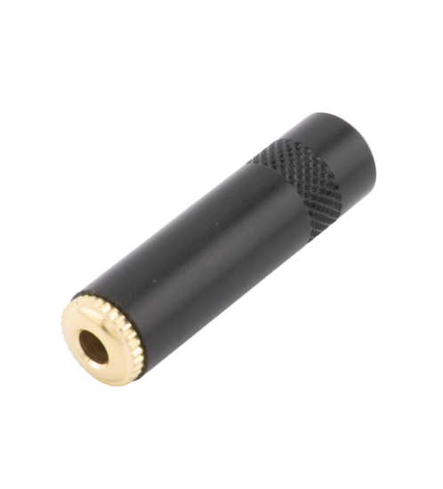 Jack J2 stereo metal, corpo preto, conector n�quel banhado a ouro