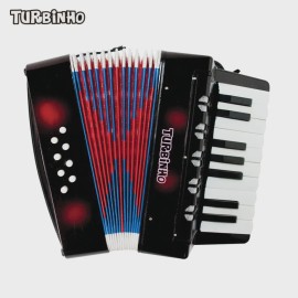Acordeon Sanfona Infantil 104 Preto Turbinho