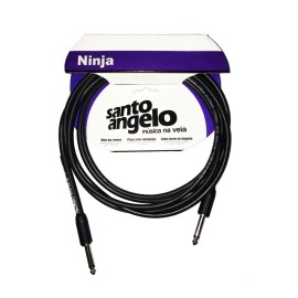 Cabo para Guitarra Preto com Conectores P10 Modelo B Ninja 10FT/3.05M - Santo Angelo