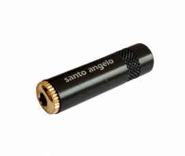 Plug Jack P2 Linha Stereo Femea Ouro Santo Angelo - Preto