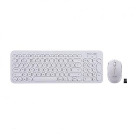 Teclado e Mouse Multilaser Sem Fio 2.4 Ghz Multimdia Branco - TC232