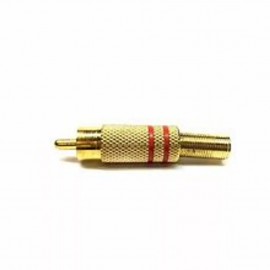  Plug rca Gold 4mm Vermelho