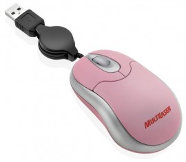 Mini Mouse Multilaser Retrtil Rosa - Mo115