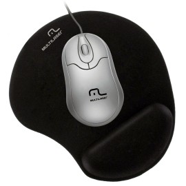 Mousepad Multilaser com Apoio em Gel Preto - AC024 