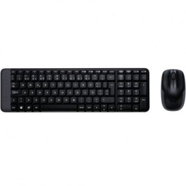 Teclado e Mouse Logitech MK220 Sem Fio - Preto 