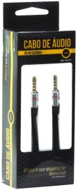 Cabo De udio P2 X P2 Estreo Blindado Flat 2 Metros Preto - Chip Sce