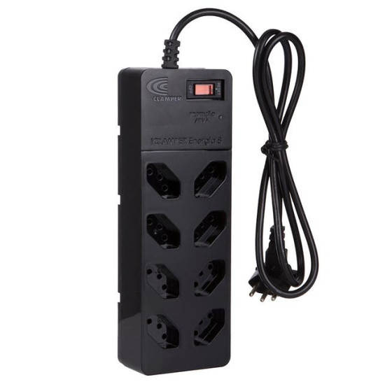 Filtro Linha DPS iClamper 8 Tomadas 2P+T Preto 26775 CLAMPER
