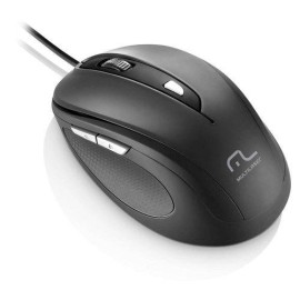 Mouse Multilaser Com Fio 1600Dpi USB 6 Botes Preto MO241