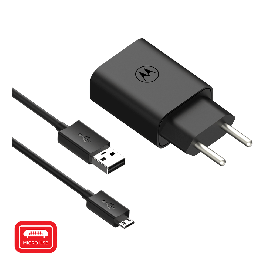 Carregador Motorola Turbo Power - Com Cabo Micro USB 20W