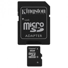 Carto de Memria Kingston - 8GB Classe 4 + 1 Adaptador SD