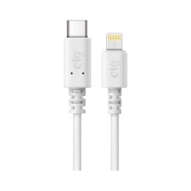 Cabo USB-C Para Lightning ELG TCL10 Branco