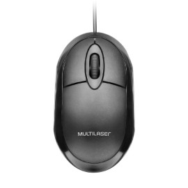 Mouse com Fio Multilaser Classic Box ptico Full Black - MO300
