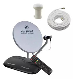 Kit Nova Parab. Digital Vivensis Receptor+Antena+Cabo + LNB (apenas para retirada em loja)