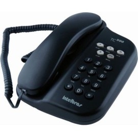 Telefone Intelbras Com Fio Tc 500 Preto