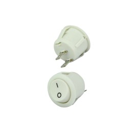 Chave Gangorra Redonda C/Terminal Faston - Branco 023-1104