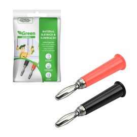 Kit Plug Banana  Kit com 1 Plug Preto + 1 Plug Vermelho