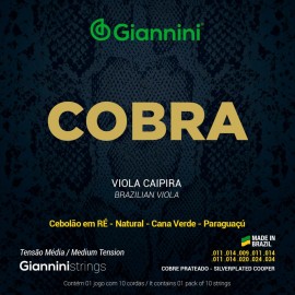 Encordoamento para Viola Giannini  Ao Mdia GESVM Srie Cobra