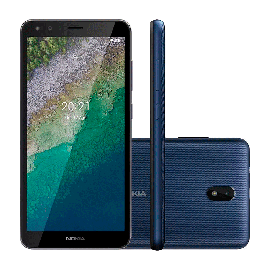 Smartphone Nokia C01 Plus 32GB, 1GB Ram, 4G, Tela 5.45" Cmera Traseira 5MP, 5MP Cmera Frontal, Processador Octa Core Azul