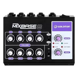 Mixer de Som 8 Canais Waldman MixBase 8 com Delay