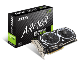 Placa de Vídeo MSI Geforce GTX 1060 Armor 3G OCV1 GDDR5 192BIT