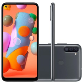 Smartphone Samsung Galaxy A11, 64GB, 13MP, Tela 6.4, Preto 
