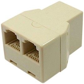 Adaptador T - Duplicador RJ11 - para Linha Telefonica - 1 macho x 2 fmeas
