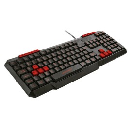 Teclado Gamer Multilaser Slim Preto e Vermelho - TC242