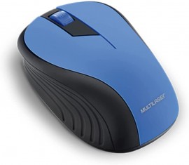 Mouse Multilaser Sem Fio 2.4Ghz Preto E Azul Usb - MO215