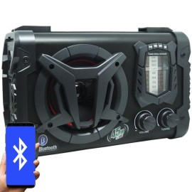 Caixa Som Amplificada Porttil Bluetooth 45W Rms Mp3 Fm Usb Sd Aux Bivolt Bateria Amvox ACA 90 Clock