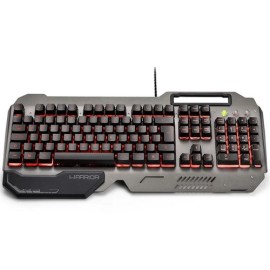 Teclado Gamer Superficie Em Metal Led Warrior Ragnar Tc222