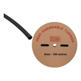 Espaguete Isolante Termo Retr�til 5mm Rolo Com 100 Metros