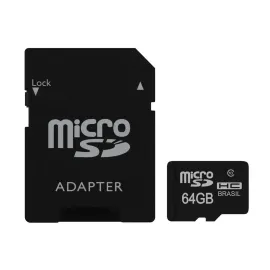 Cart�o de Mem�ria MicroSD 64GB com Adaptador SD | Goldentec