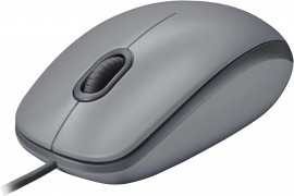 Mouse com fio USB Logitech M110 com Clique Silencioso - Cinza