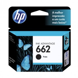 Cartucho de Tinta HP 662, Preto - CZ103AB