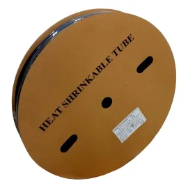 Rolo Espaguete/tubo Termo Retr�til 10mm Preto 100 Metros