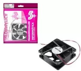 Micro Ventilador 80 x 80 x 25MM 12V - 5+