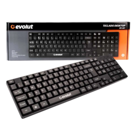 Teclado Slim Evolut EO-201 USB C/fio