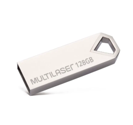 Pen drive Multilaser Diamond 128GB USB 2.0 Metlico - PD853