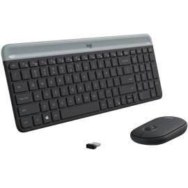 Teclado e Mouse Logitech MK470 Slim Ultrafino - Preto