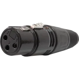 Plug XLR Canon F�mea JCCN0013 Preto Storm