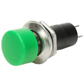 Chave Push Button 2 Terminais Com Trava Psb-16a - Verde