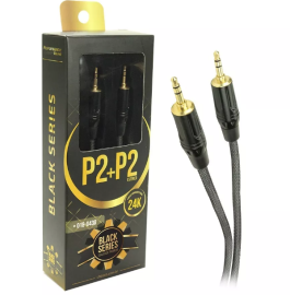 Cabo P2 + P2 Preto Series 1,20 Metros -  Chipsce