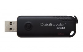 Pen Drive Kingston 8 GB Data Traveler SE8 USB 2.0- Preto