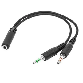 Adaptador de cabo de audio P3 unico p/ P2 duplo WI410 multilaser