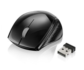 Mouse Multilaser Sem Fio Preto Piano Nano Usb - Mo138