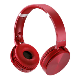 Headphone Premium Bluetooth Sd/Aux/Fm Vermelho Multilaser - PH266