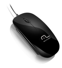Mouse com Fio Multilaser Colors Slim Black Piano Usb - Mo166