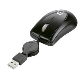 Mini Mouse Multilaser USB Mini Retrtil Preto - MO159